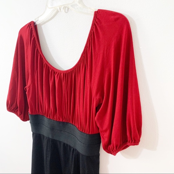 Studio M Color Block High Waist Peasant Top Dress - Picture 6 of 9